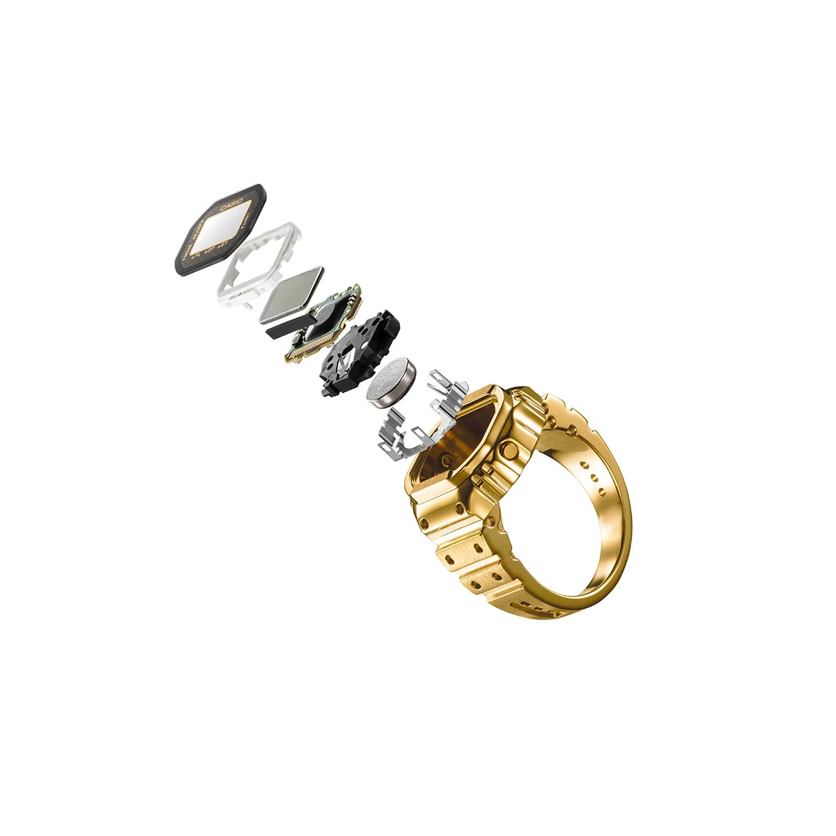 Casio Ring Watch Gold CRW-001G-9 - Image 8
