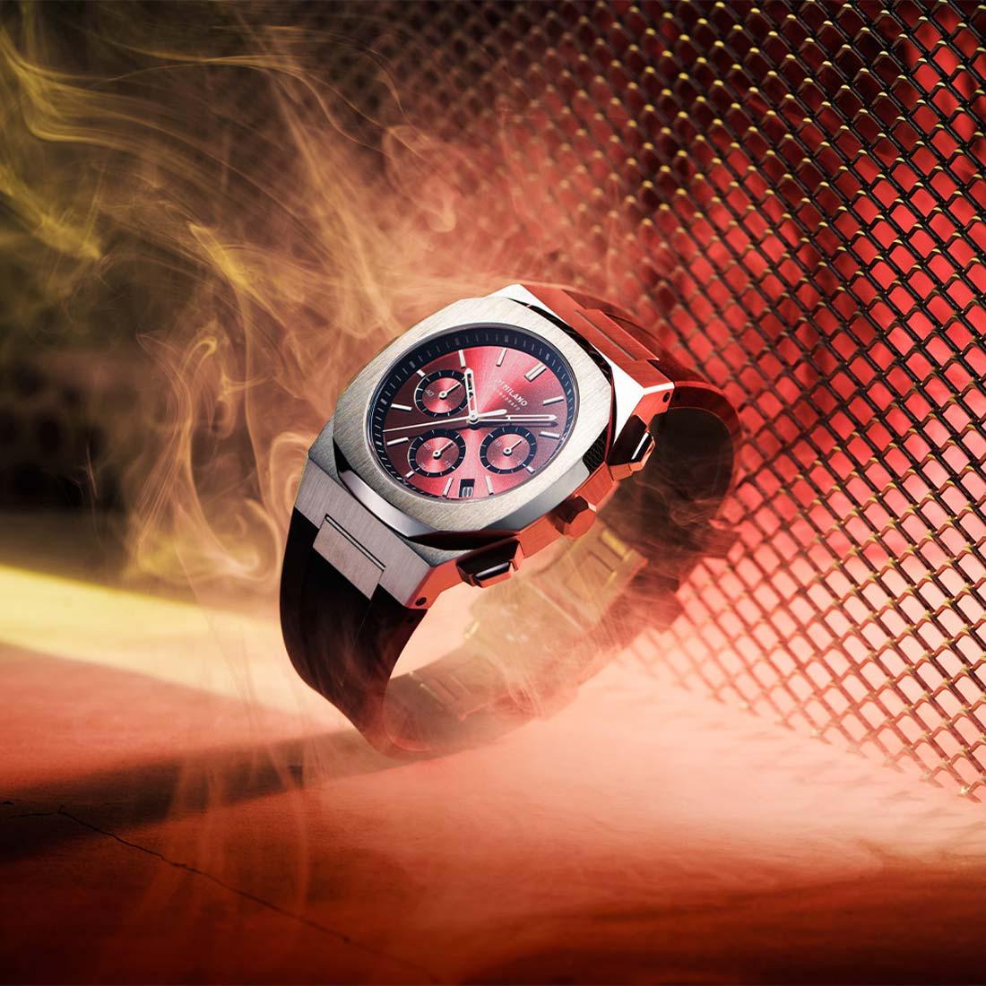D1 Milano Chronograph Burgundy D1-CHRJ03 - Image 2