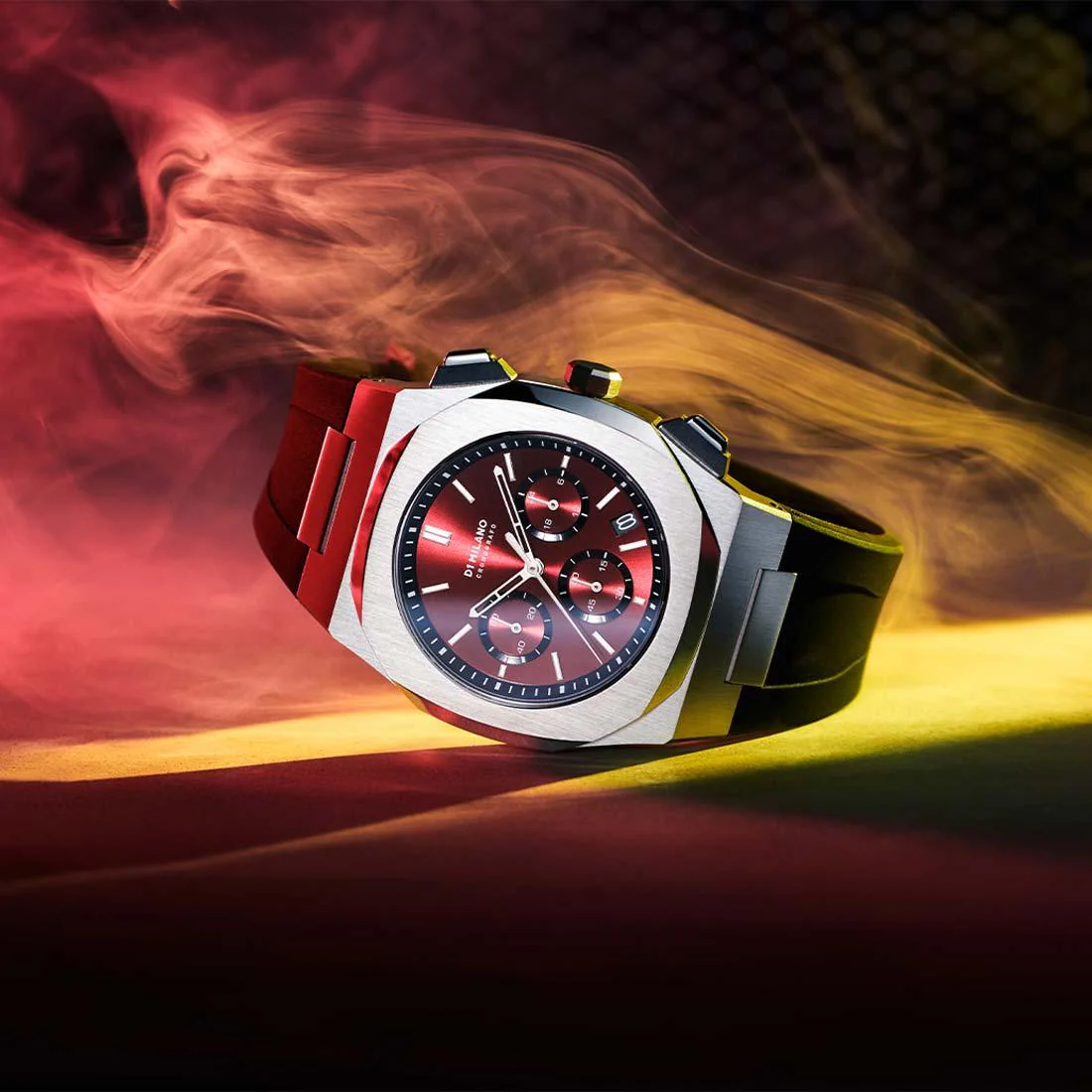 D1 Milano Chronograph Burgundy D1-CHRJ03 - Image 3