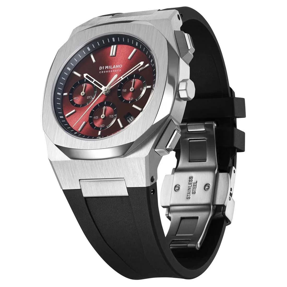 D1 Milano Chronograph Burgundy D1-CHRJ03 - Image 4