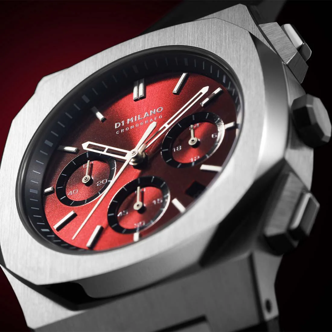 D1 Milano Chronograph Burgundy D1-CHRJ03 - Image 7