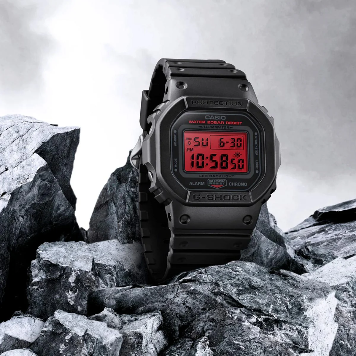 G-Shock Black & Bold Red DW-5600BBR-1 - Image 2