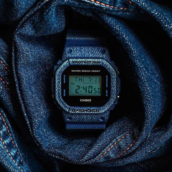 G-Shock Denim Pattern Watch DW-5600DE-2 - Image 4