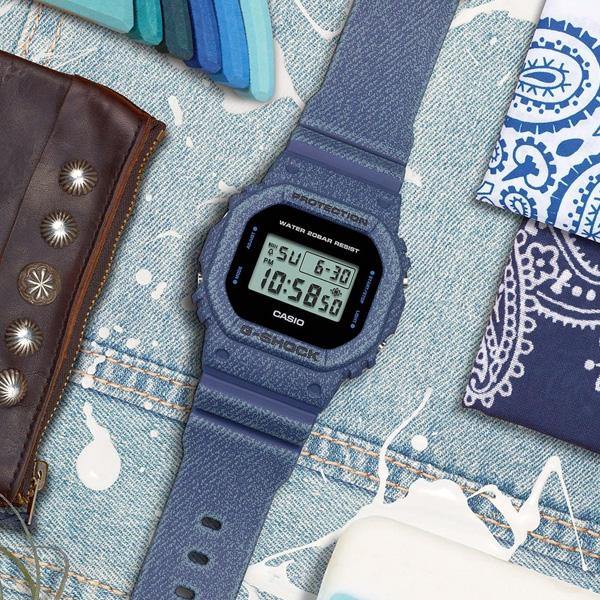 G-Shock Denim Pattern Watch DW-5600DE-2 - Image 5