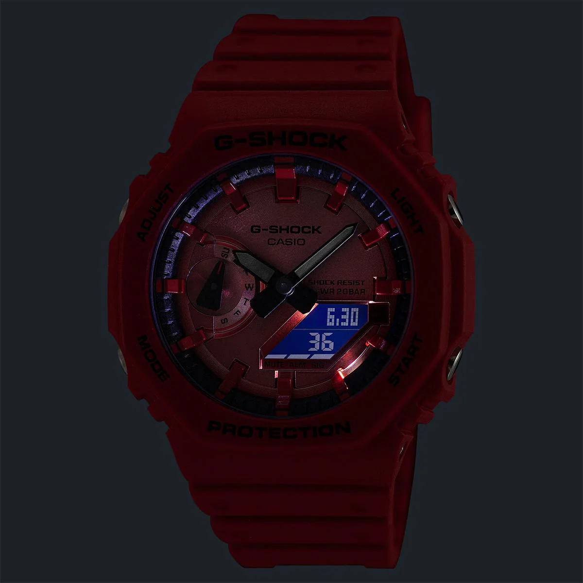 G-Shock Vivid Red GA-2100RRB-4A - Image 4