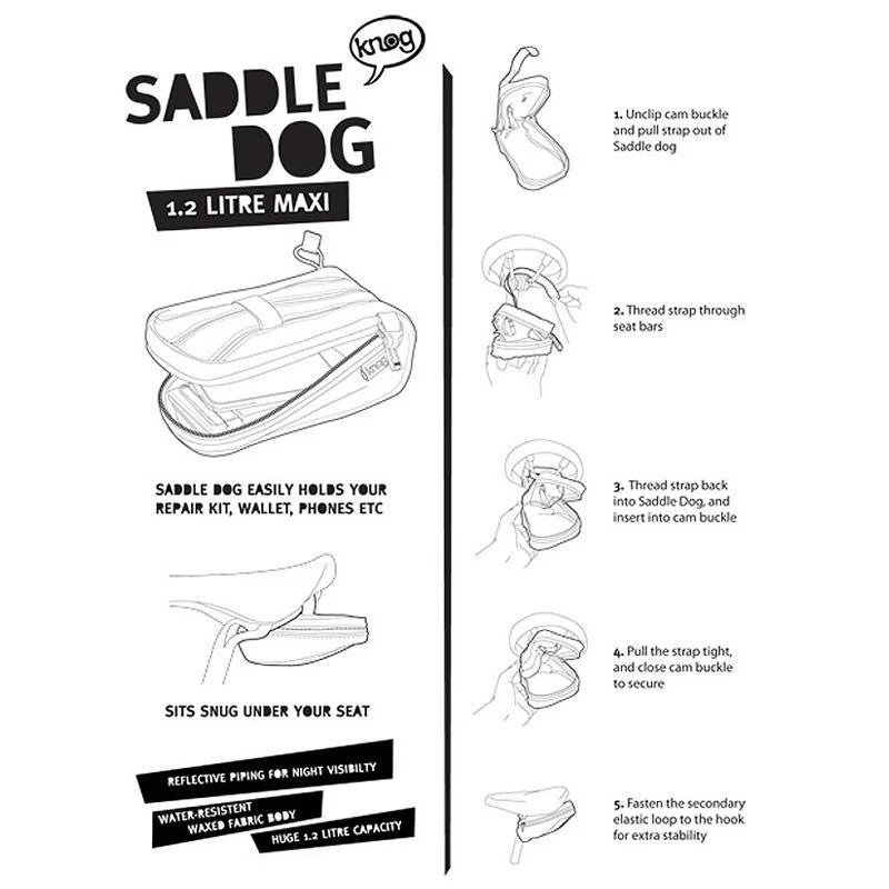 Knog Saddle Dog Bicycle Bag - Image 7