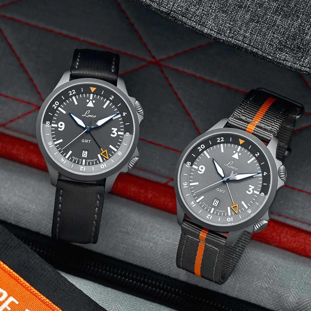 Laco Pilot Frankfurt GMT Schwarz 862120.2 - Image 3