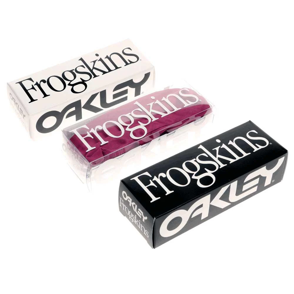 Oakley Frogskins Crystal Black / Red Iridium Sunglasses - Image 3