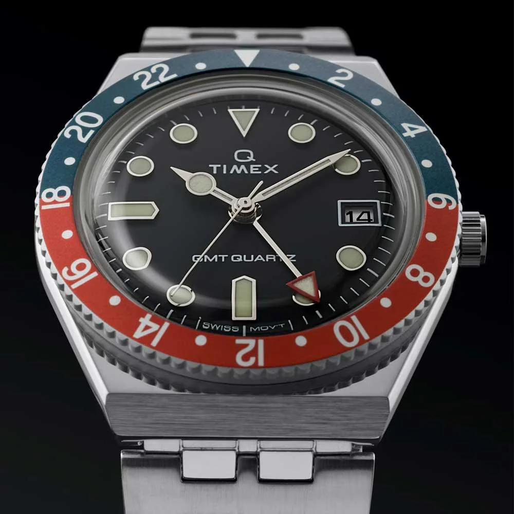 Q Timex GMT 38mm Watch TW2V38000 - Image 4
